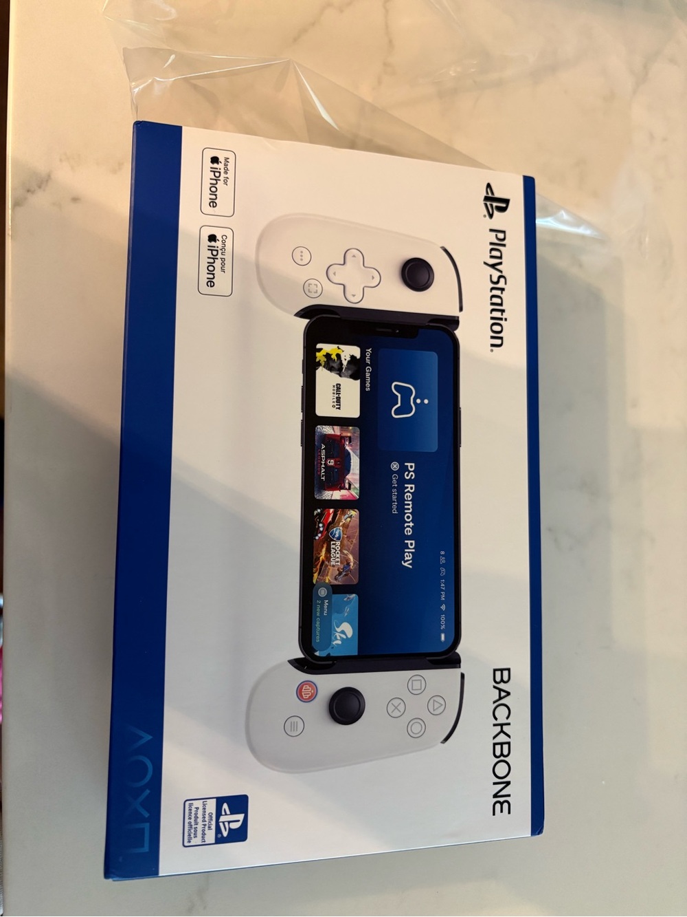 Sony PlayStation Backbone Mobile Controller – White and Black Accents - Picture 1 of 7